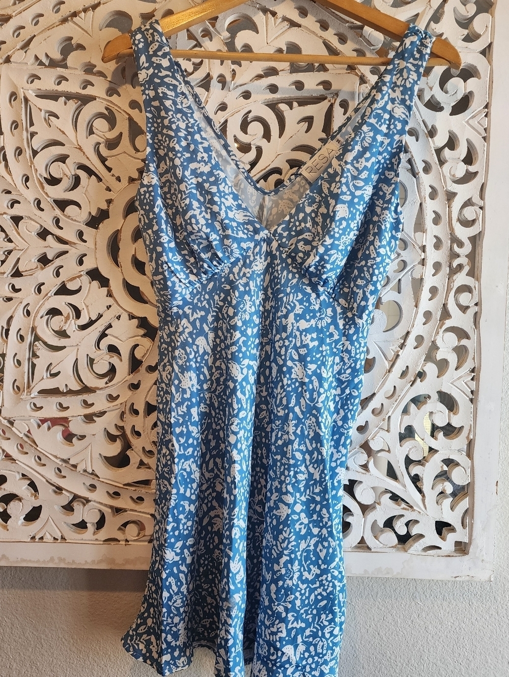 RESA FRANKIE MINI SLEVELESS FLORAL DRESS IN IRIS WOMENS SIZE MEDIUM - Picture 9 of 15